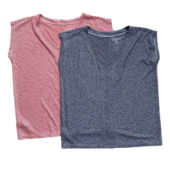 LOFT Bundle 2 Tops Striped Small - Picture 1 of 7